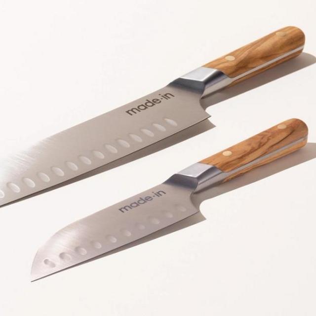 Made In Santoku Knife Set - Olive Wood