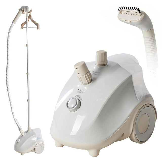 KMFurnila Garment Steamer for Clothes Standing, 1500W Efficient Clothes Steamer Standing with Wheels, Professional 58OZ Water Tank for Continuous Steaming, Fast Heating Wrinkle Remover