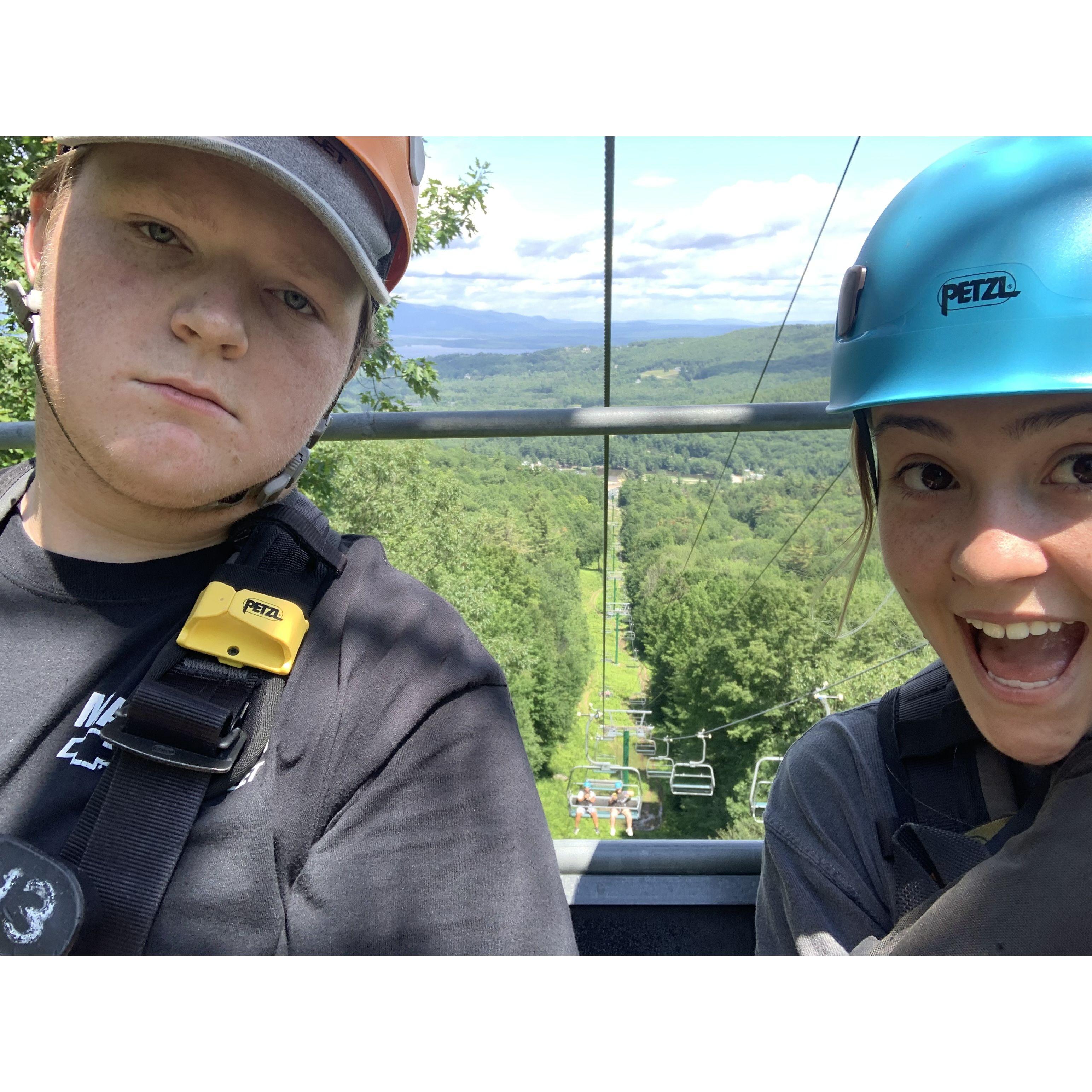 Jeffreys First Time Zip Lining... He's Afraid of Heights