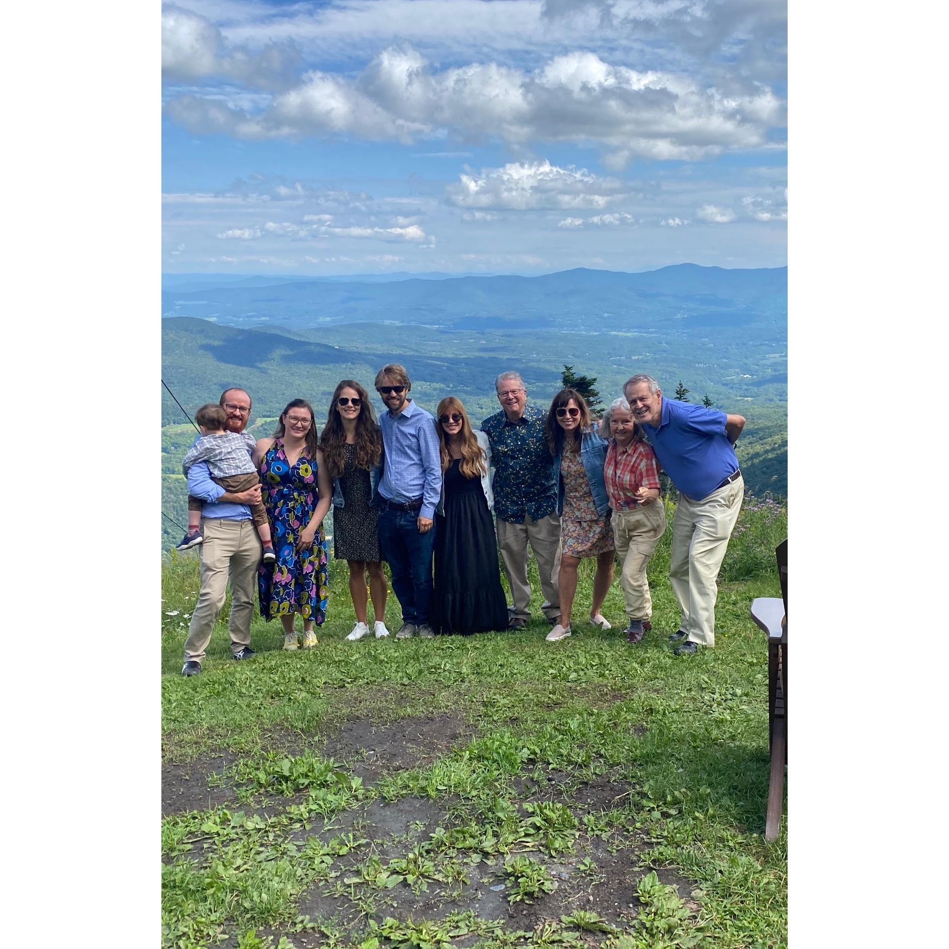 Family engagement party in Stowe, Vermont.