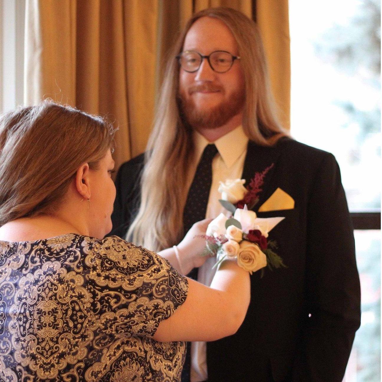 Elyza and Lowell at her brother's wedding. Dec. 5, 2019