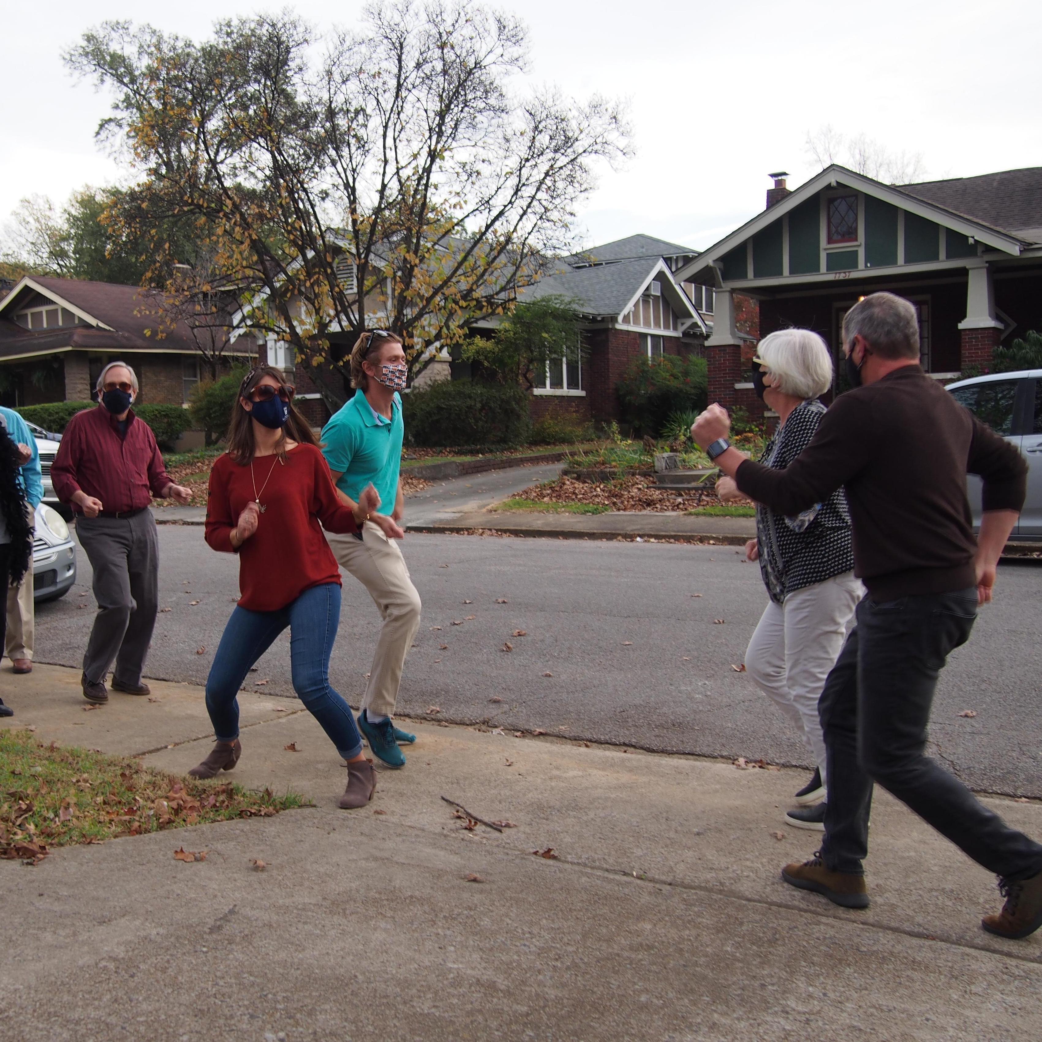 A family friend flash-mob