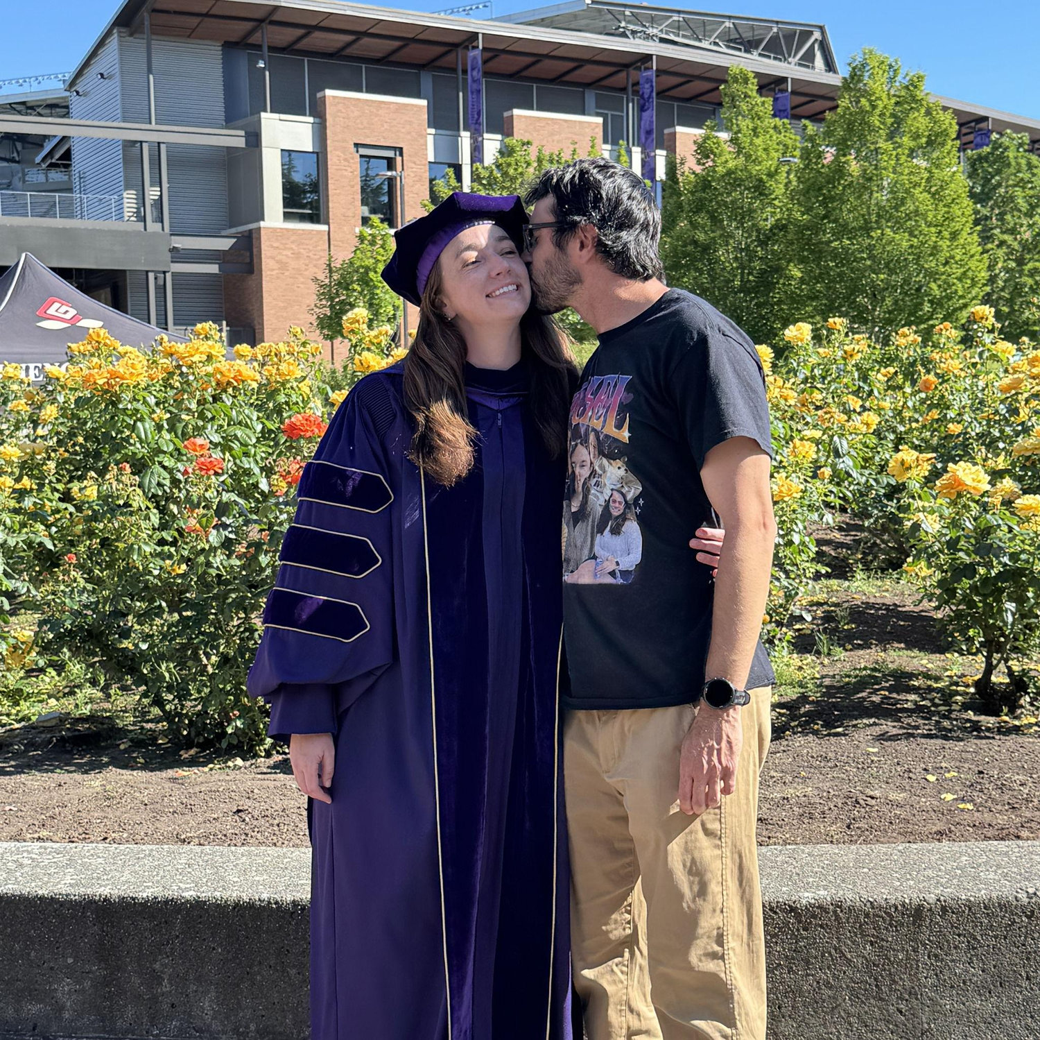 June 2025 - Rachel and Zack attended her PhD graduation and celebrated their engagement, Zack's birthday, and Rachel becoming a Dr with friends and family