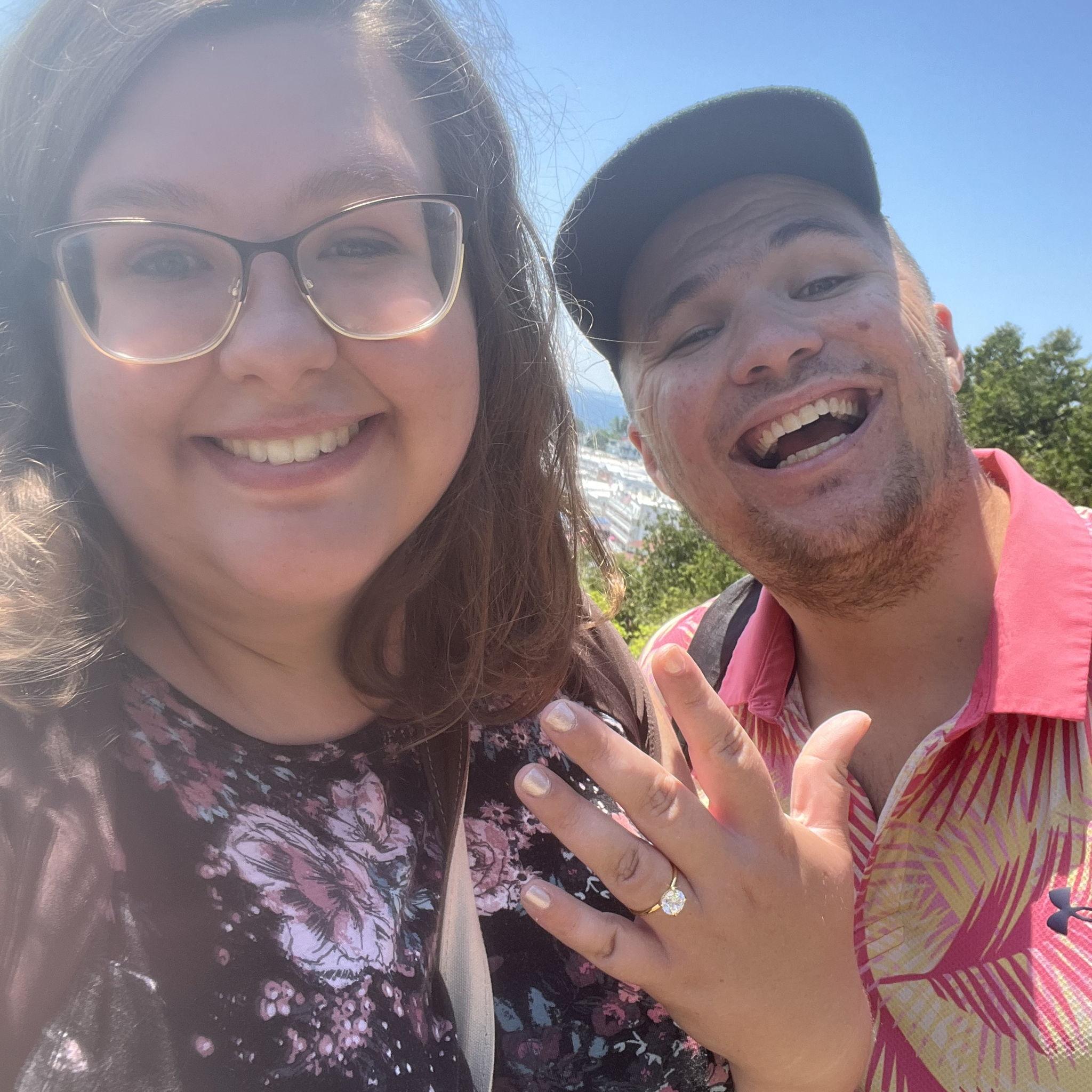 Proposal on a peak at Mackinac.