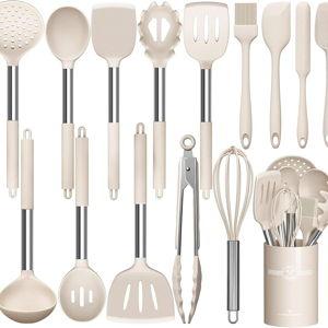 Stainless Steel Kitchen Cooking Utensil Set, Umite Chef 15 pcs Utensils - Nonstick Cookware Set Spatula -Kitchen Gadgets Tools Gift