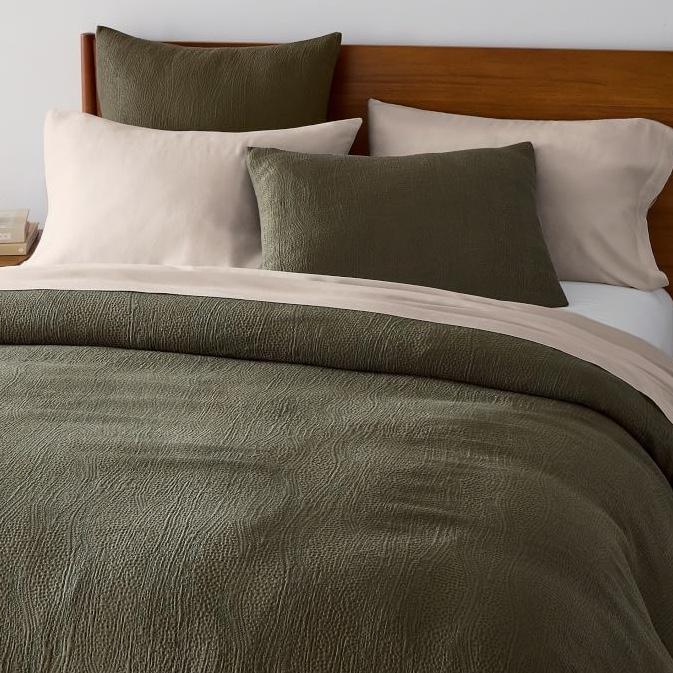 Silky TENCEL™ & Cotton Matelasse Duvet Cover & Shams