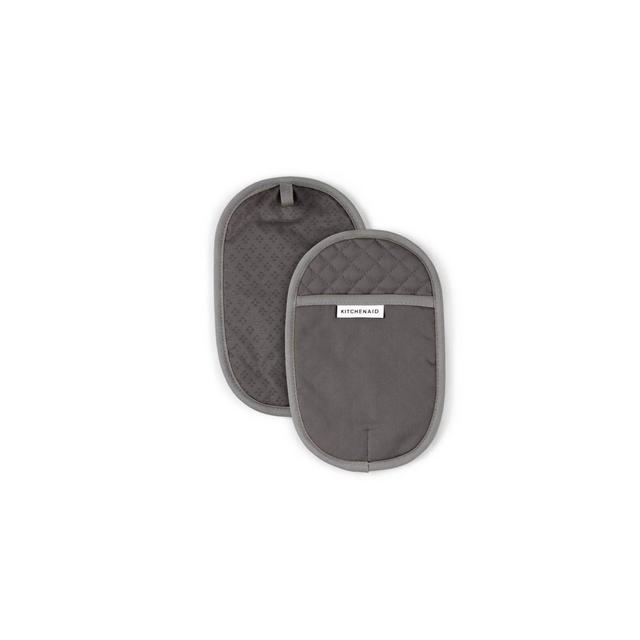 KitchenAid 2pk Cotton Asteroid Pot Holders Dark Gray