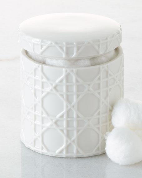 KassatexCane Embossed Porcelain Cotton Jar