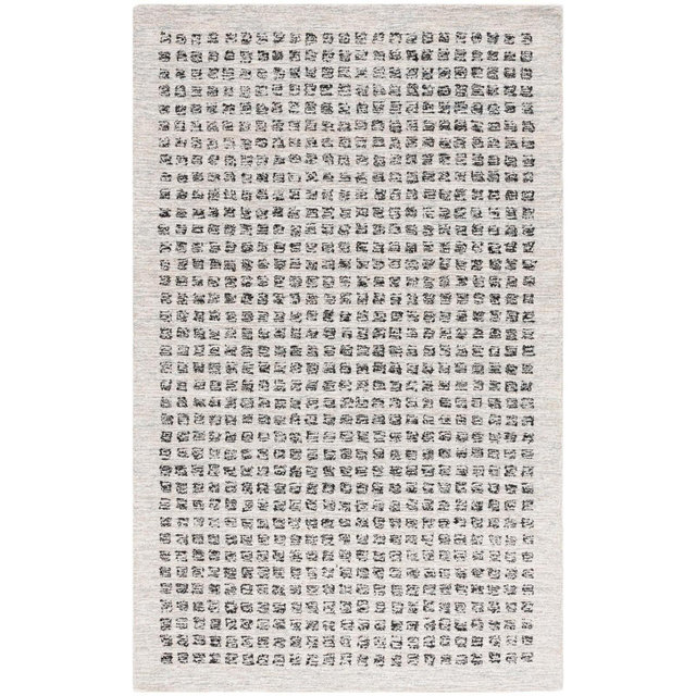 Ebony EBN203 Hand Tufted Indoor Area Rug - Beige/Black - 6'x9' - Safavieh