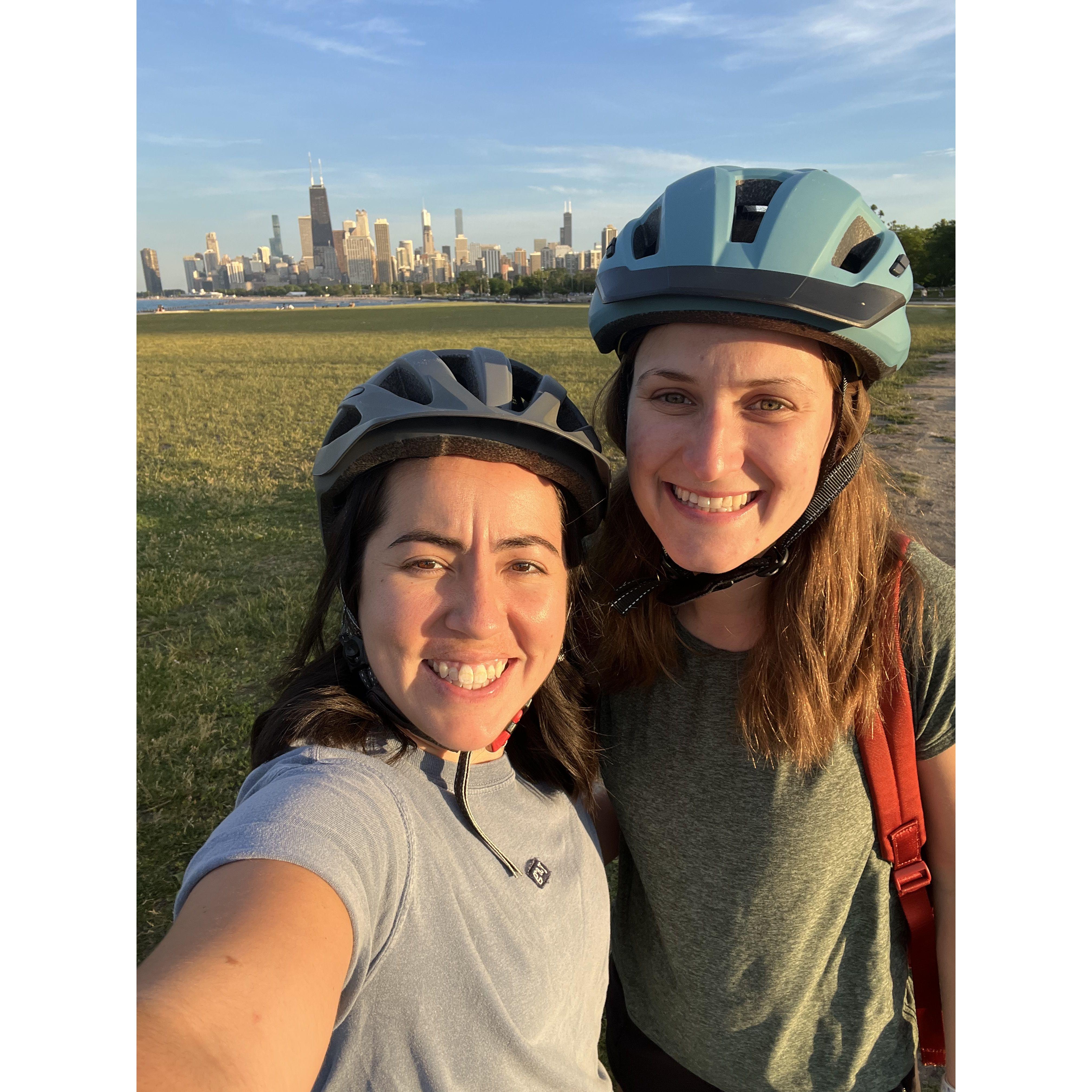 Biking along the lakefront!
