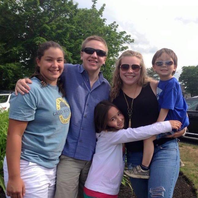 Kayla, Jason, Sophie, Carol, & Xander celebrating Carol's high school graduation