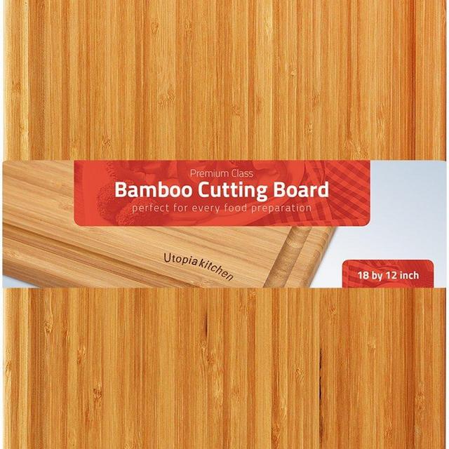Extra Large Bamboo Cutting Board (17 by 12 inch) - Utopia Kitchen