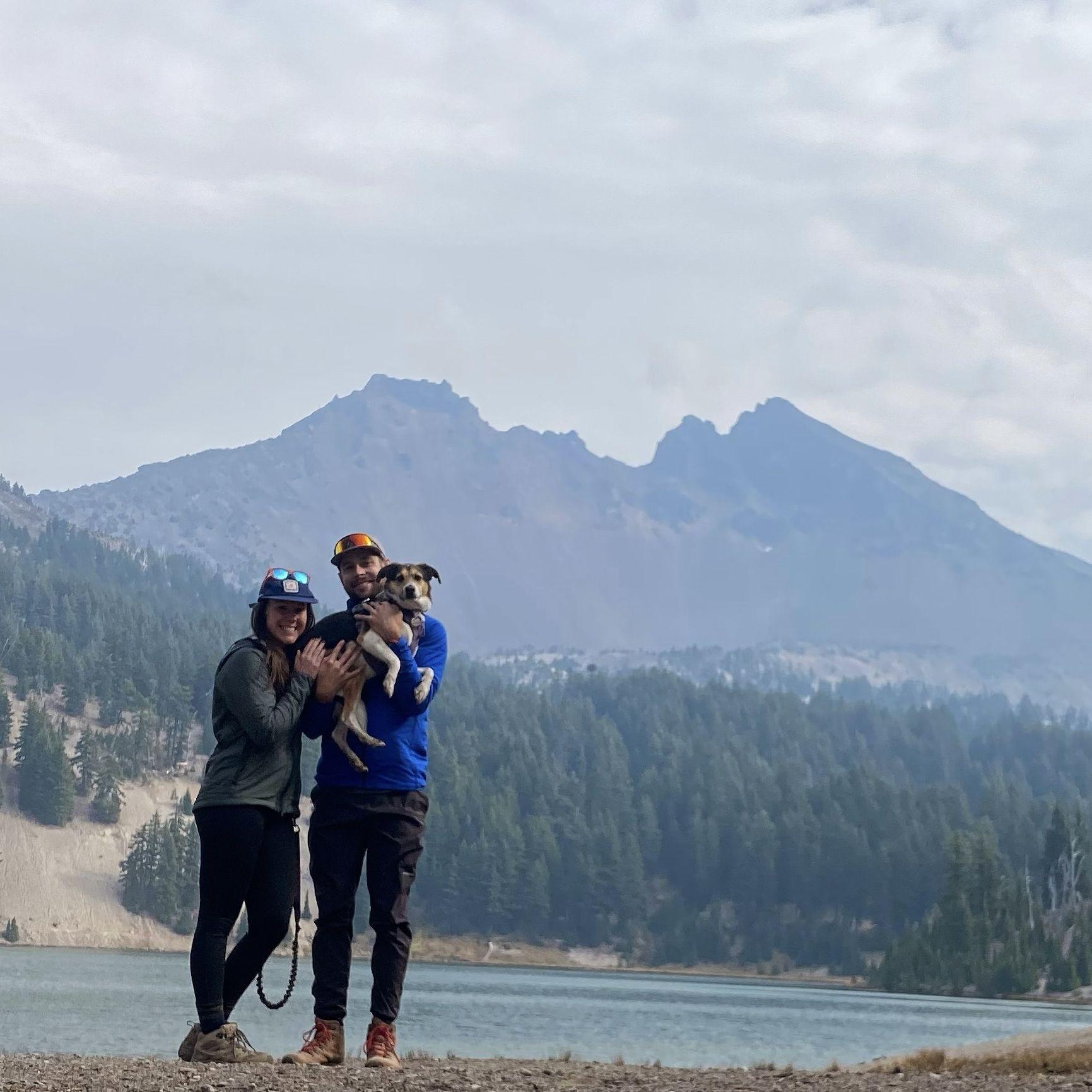 Our "summit" picture amongst the Three Sisters and Broken Top in the Cascades