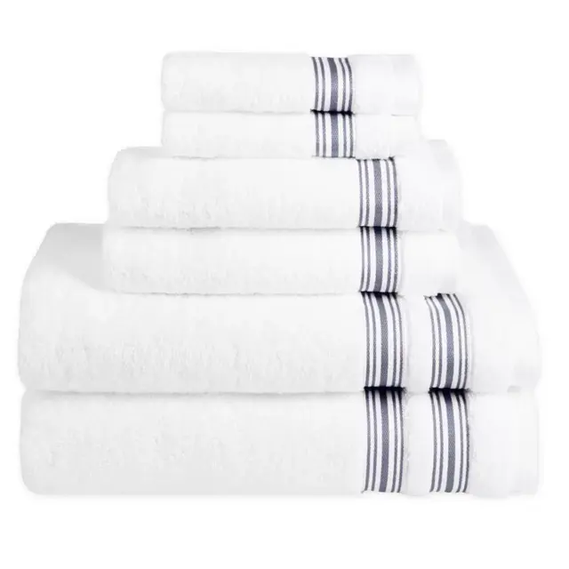 Nestwell™ Hygro Fashion Stripe 6-Piece Towel Set in New Blue