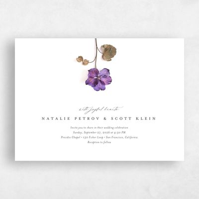 Purple Wedding Invitation - Spiga Landscape