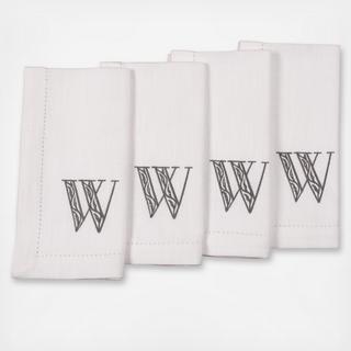 Rustic Monogram Napkin, Set of 4
