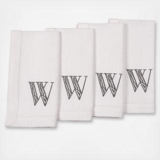 Rustic Monogram Napkin, Set of 4