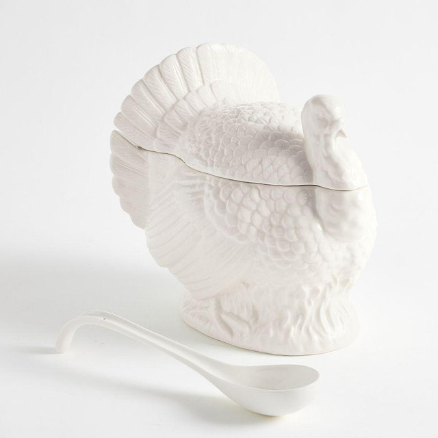 Figural Stoneware Turkey Tureen
