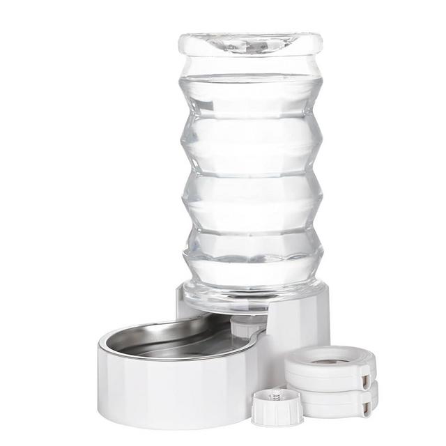 RIZZARI Upgraded 8L Automatic Gravity Dog Water Bowl Dispenser, 100% BPA-Free,Stainless Steel Cat Water Dispenser, Large Capacity Water Dispenser with Two Caps and Filters