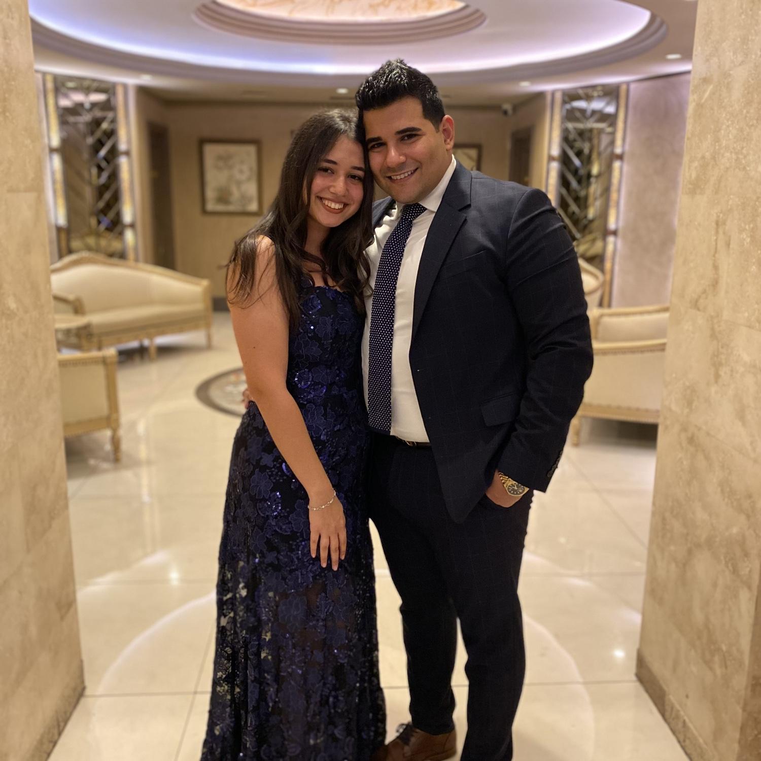 Our first wedding together