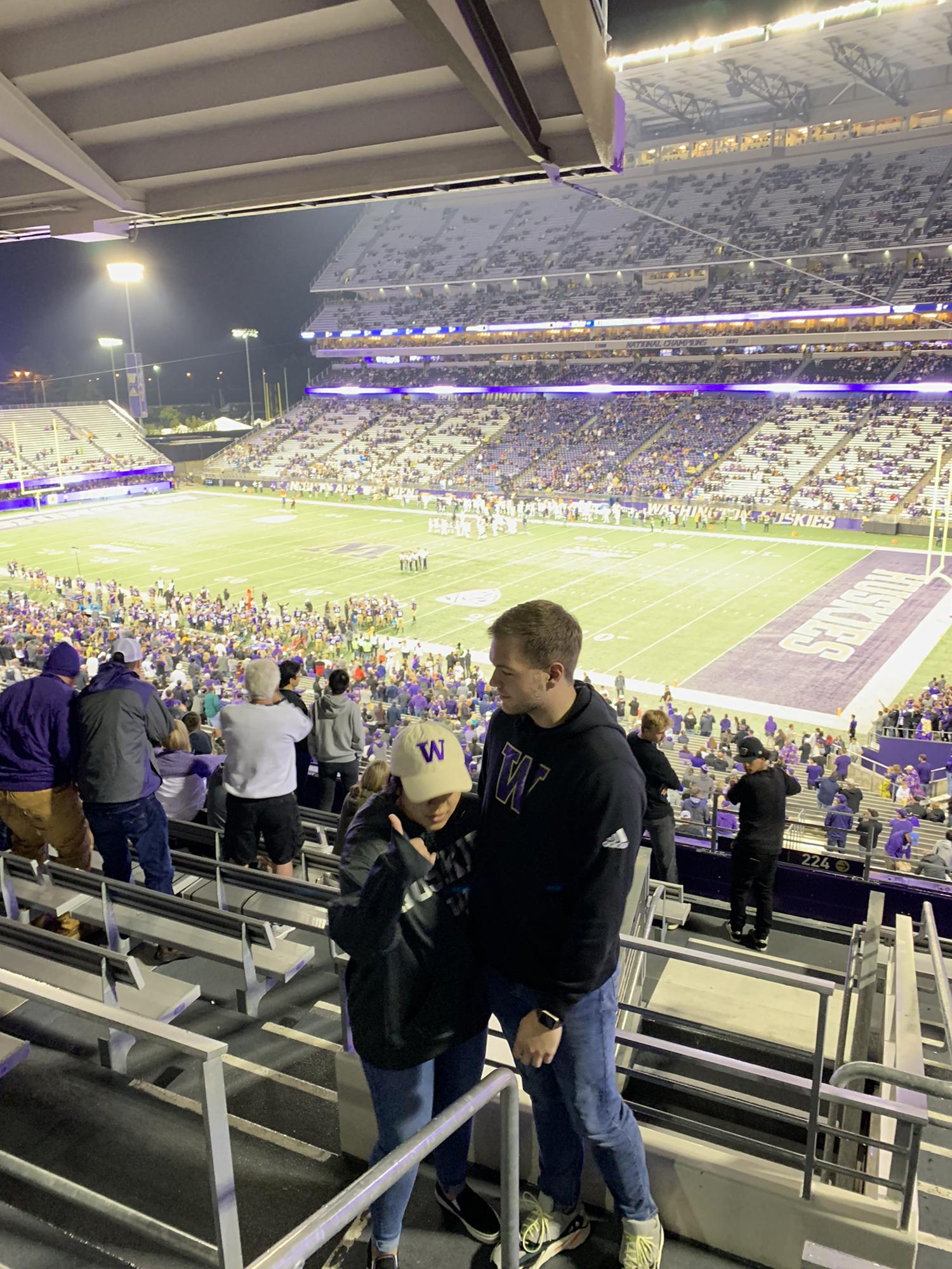 September 7th, 2019
That one time we were at a Huskies game and it was pouring rain and lighting!
We aren’t photogenic, so this was the only good photo to come out of that night. Go Dawgs!
