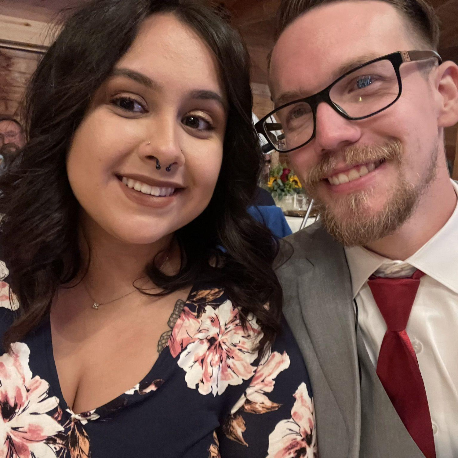 This was the first of a few weddings we've been to together. We make quite an attractive couple ;)
