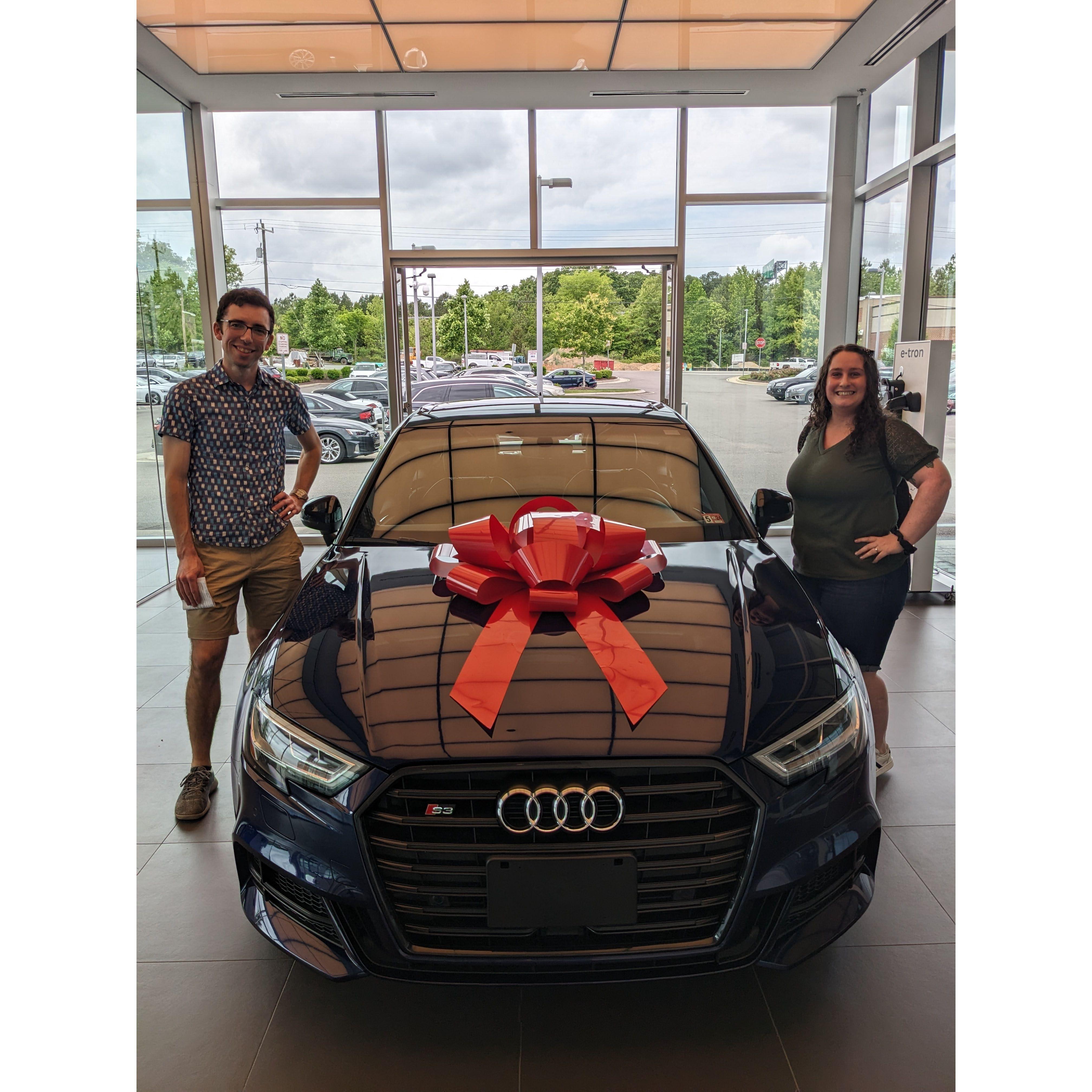 May 2023 - Drove to Richmond, VA to trade in Forrest's Golf R & buy a 2019 Audi S3 that they could both enjoy driving