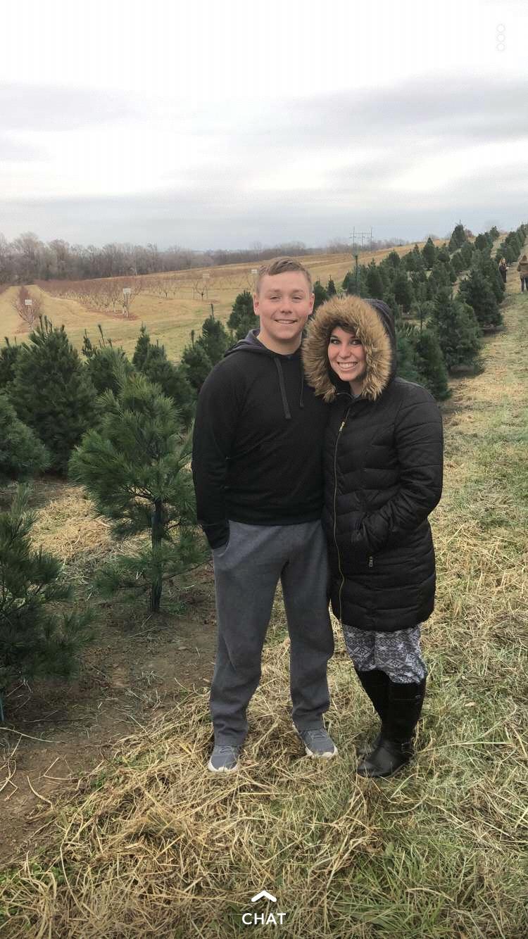 Second year cutting down a Christmas tree together!