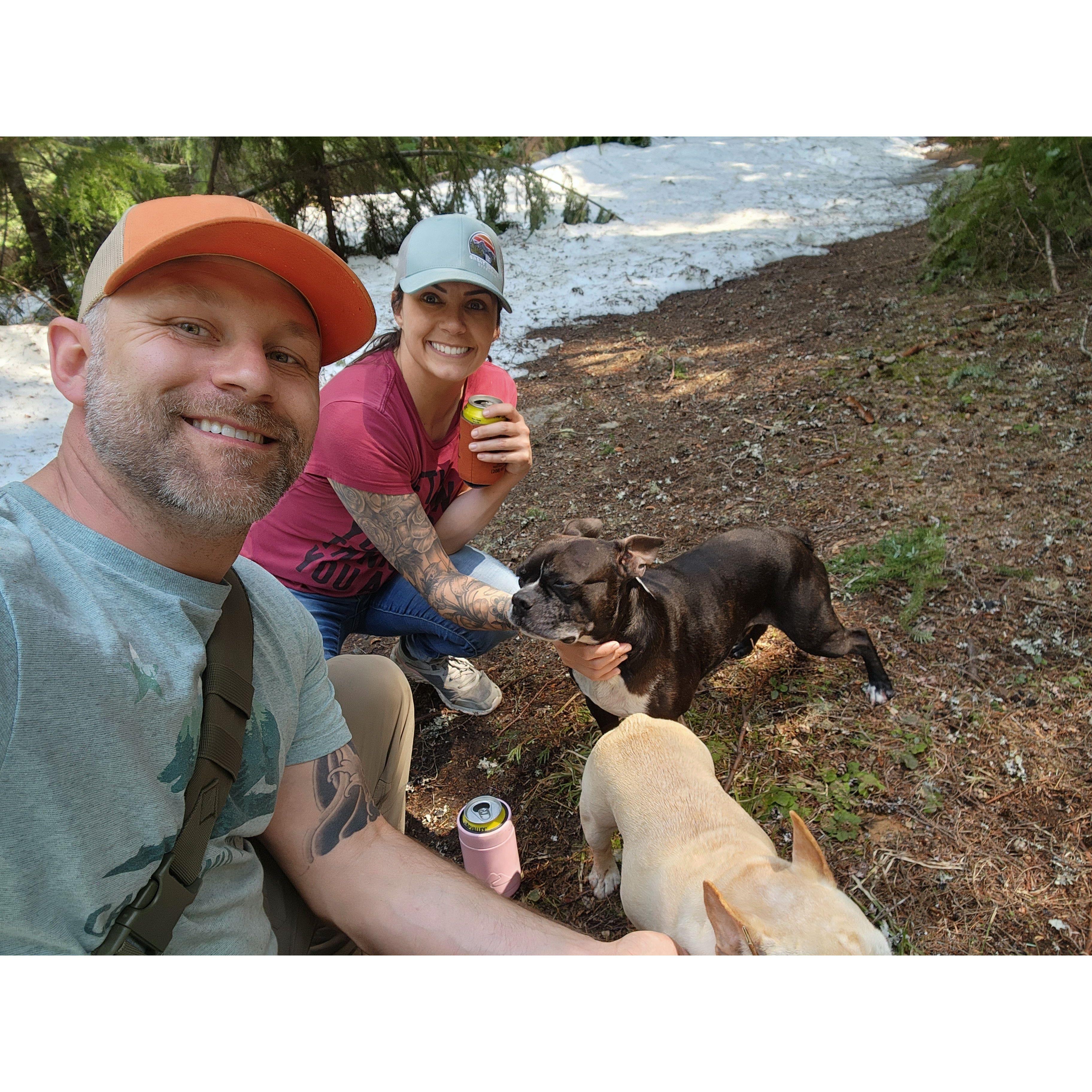 Getting outdoors is one of our favorite things to do.  The dogs love it as well.