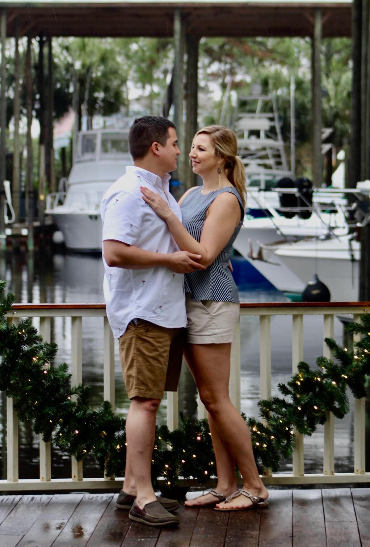 Engagement pictures at the harbor