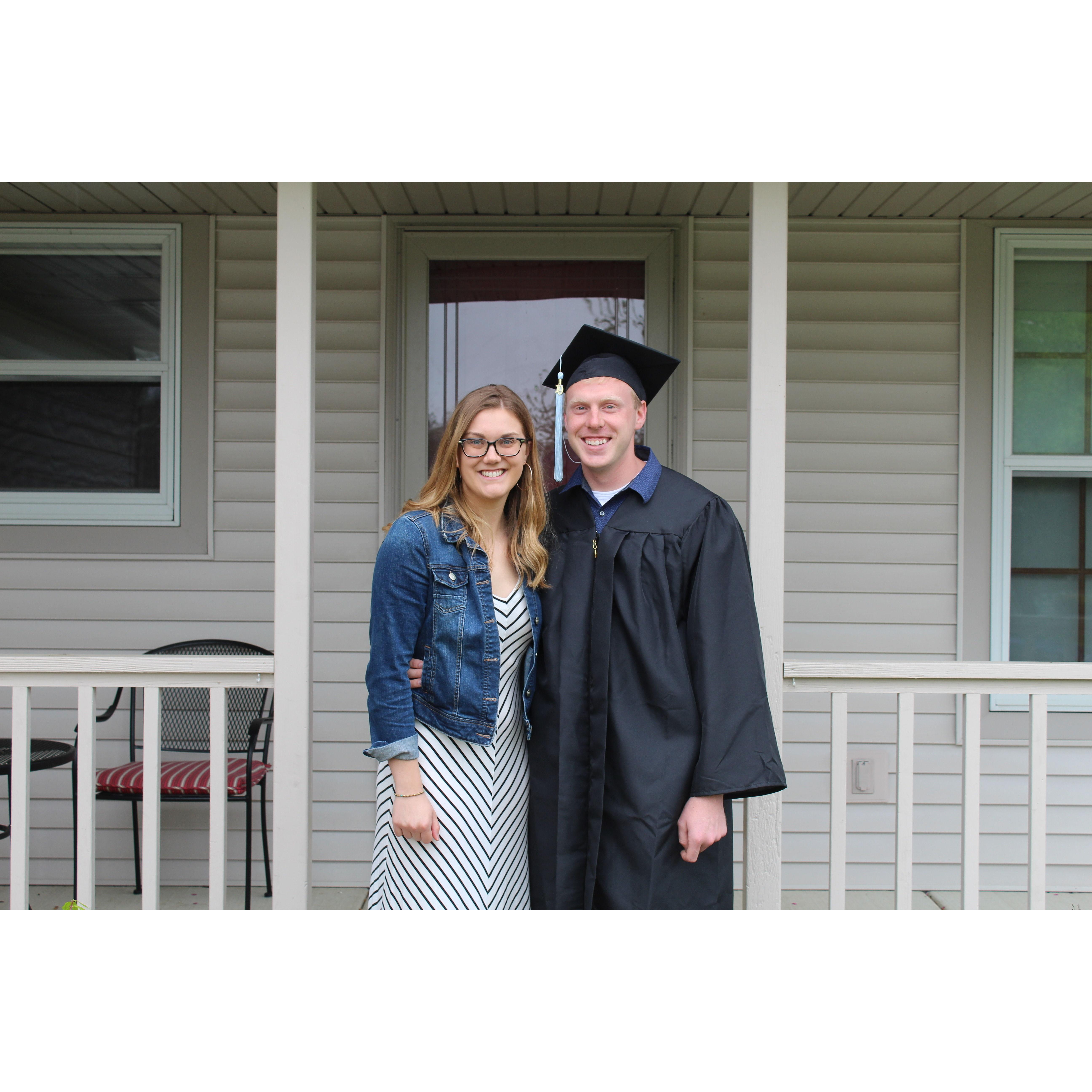 Zach's graduation from UW-Whitewater in 2019.