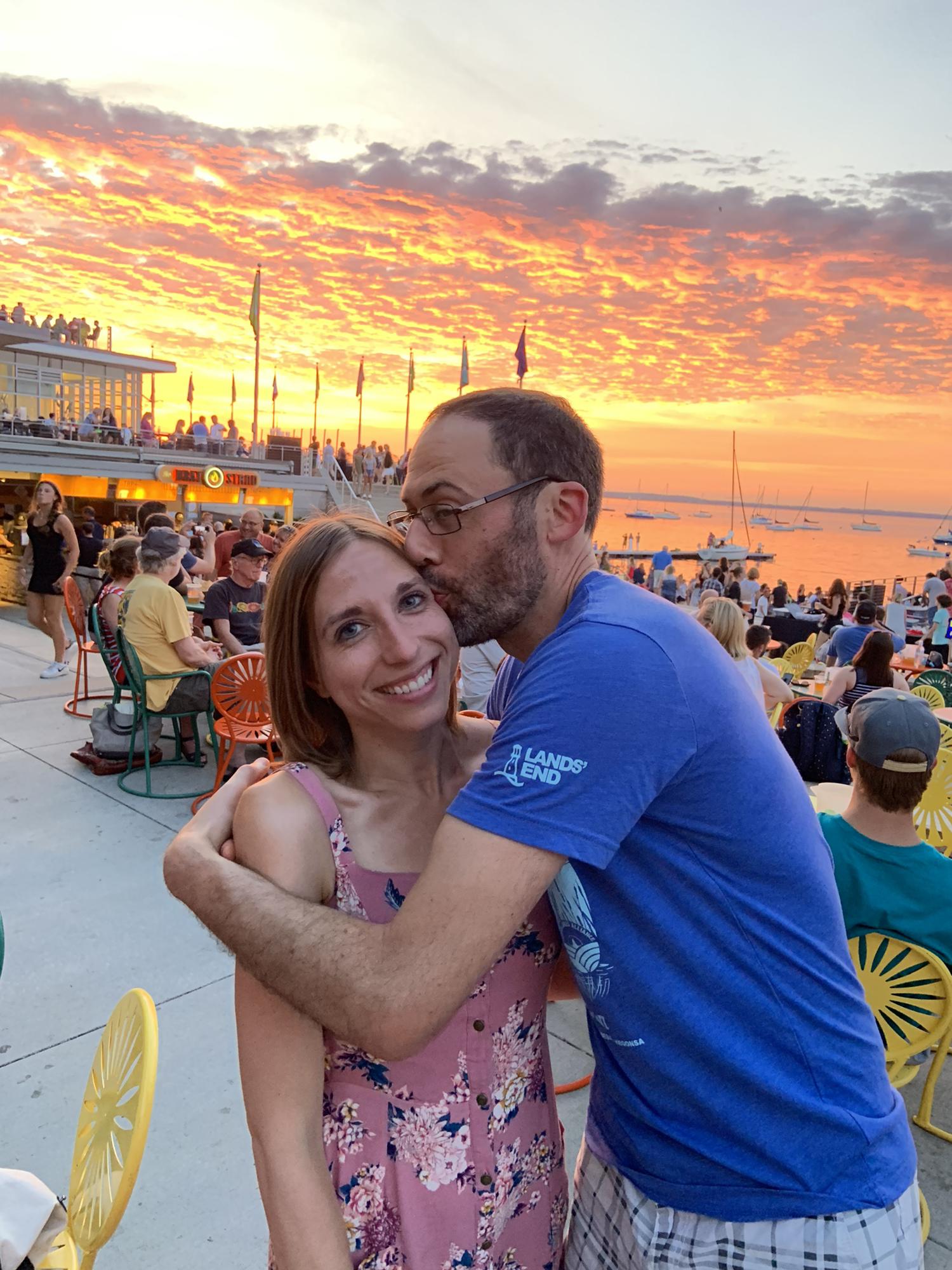 Beautiful sunset at the Memorial Union Terrace