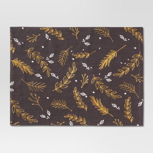 Holly Placemat Hot Coffee Brown - Threshold™