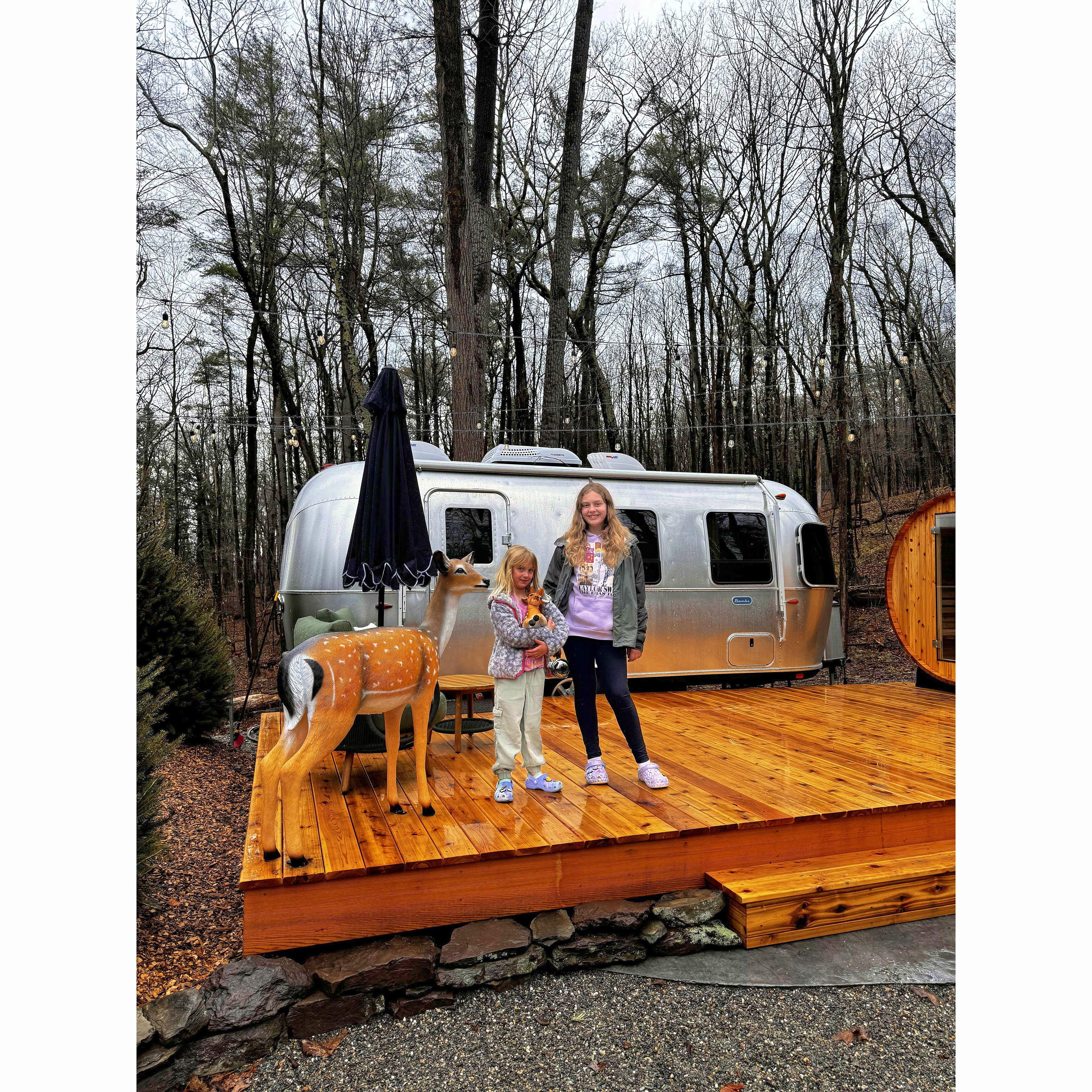 Checking out The Bambi airstream. Super cute!