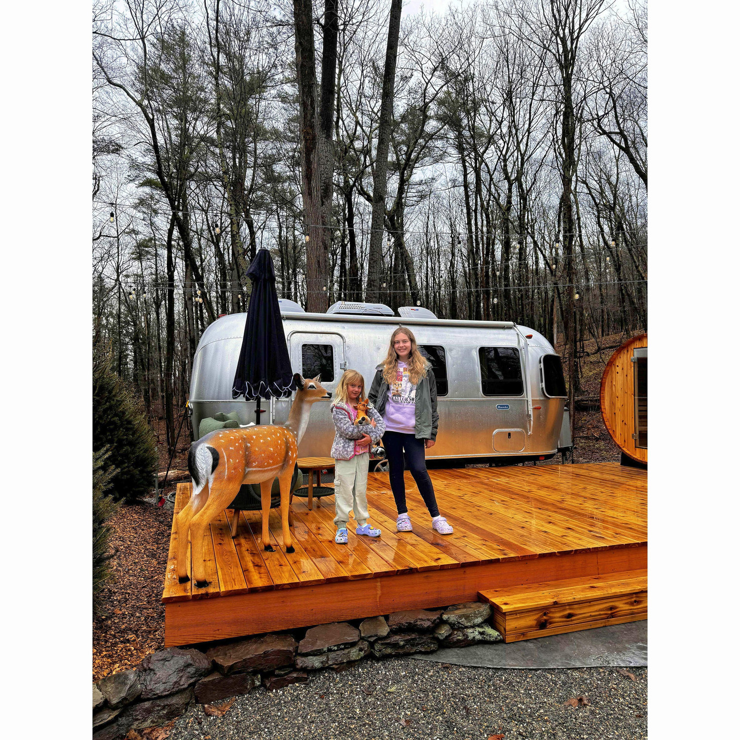 Checking out The Bambi airstream. Super cute!