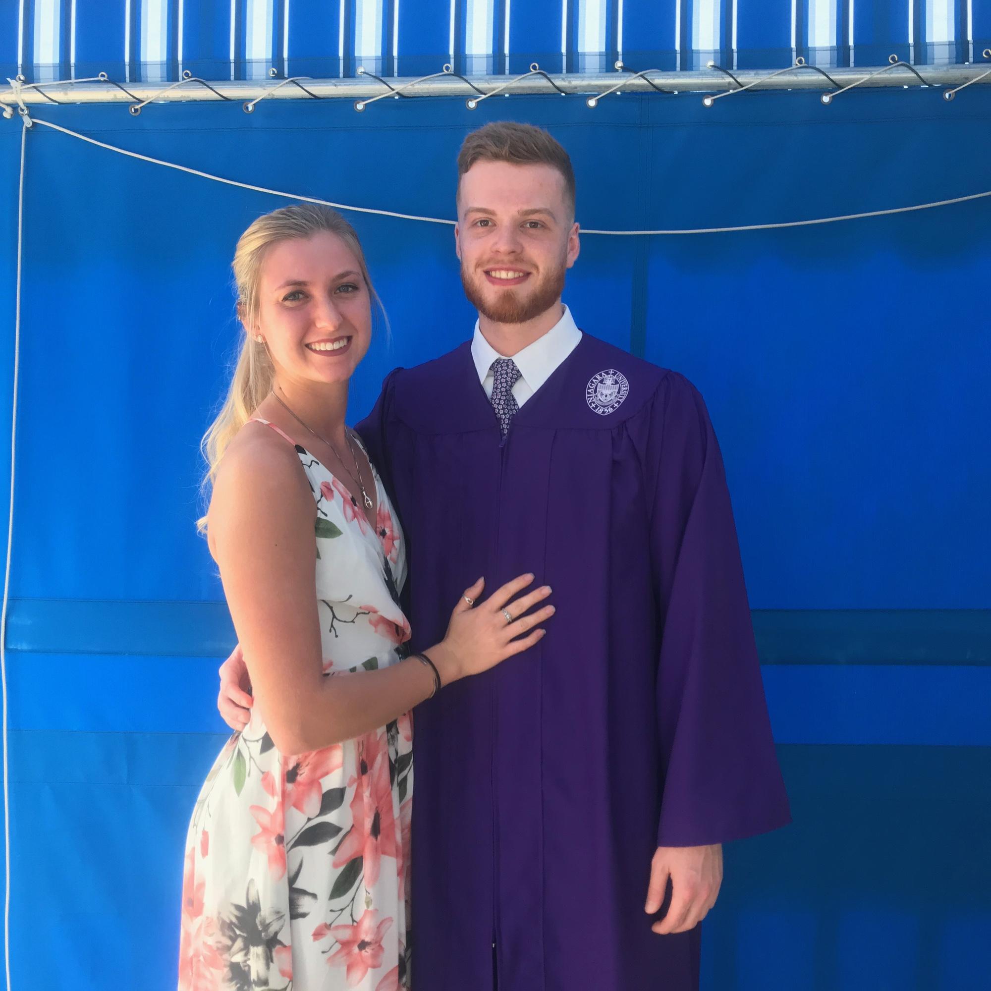 Justins graduation from Niagara University in 2018.
