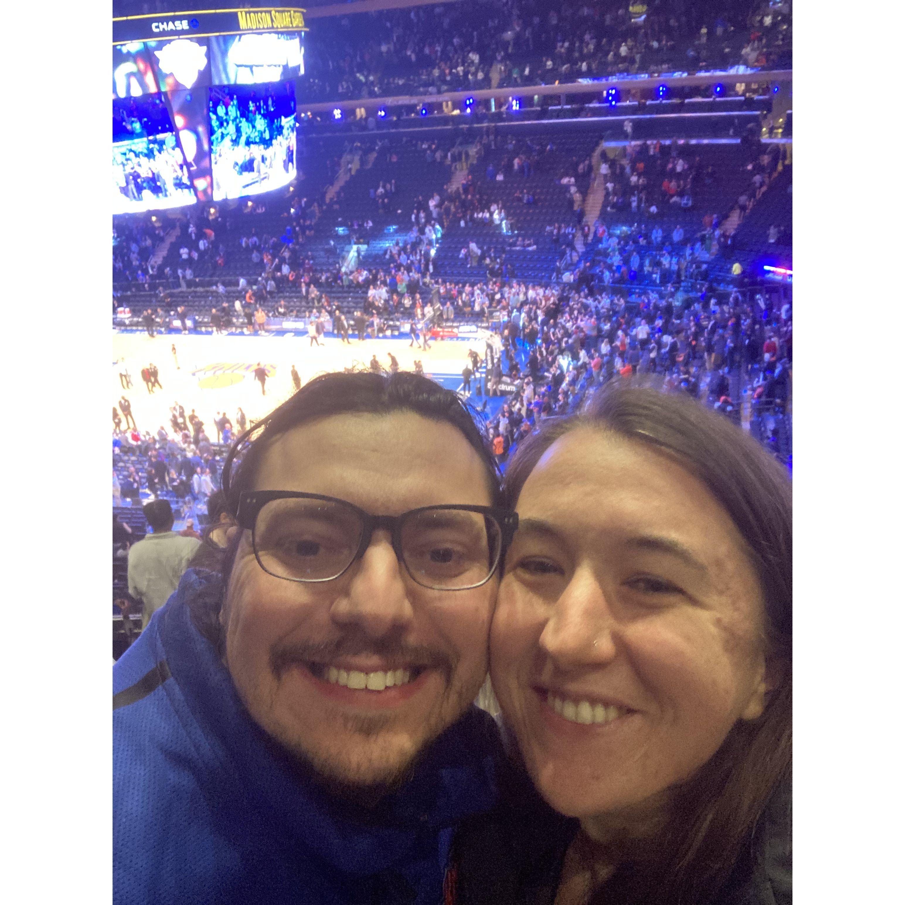 Our first Knicks game