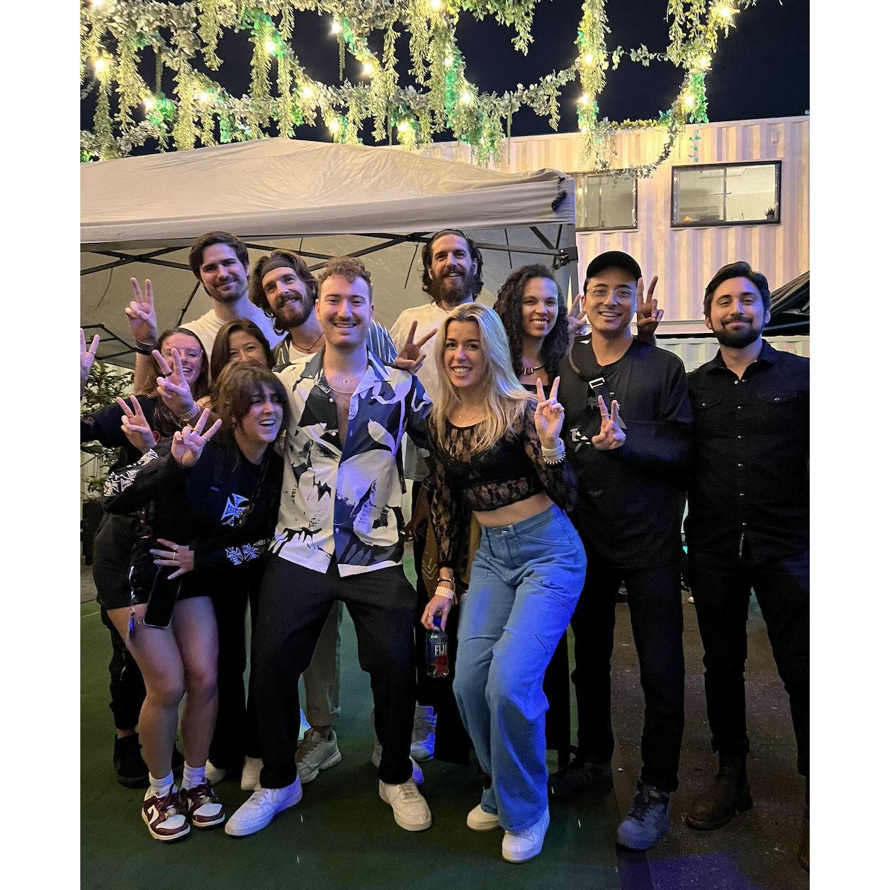 After our first time performing at the Brooklyn Mirage, Sept 2023. We couldn't have done it without all our besties in this photo.