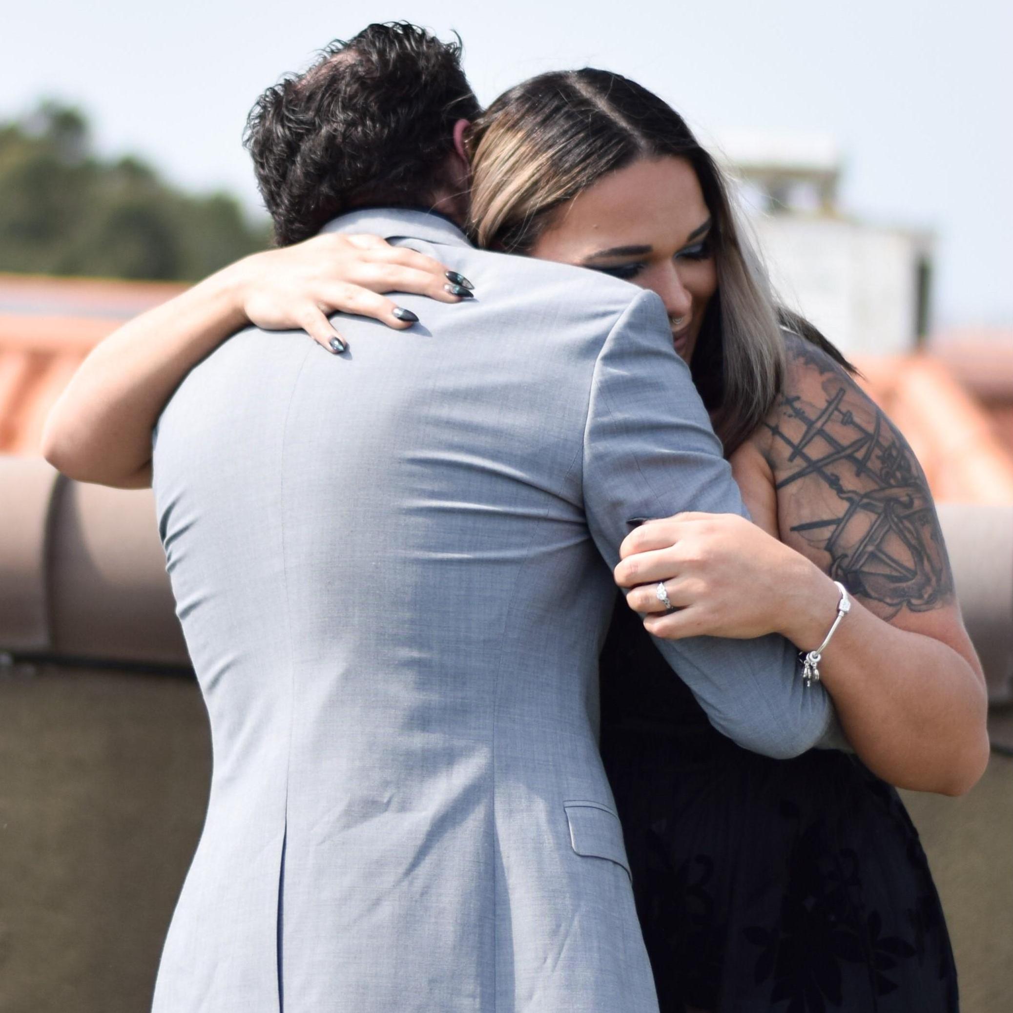 The moments right after Joe popped the question...