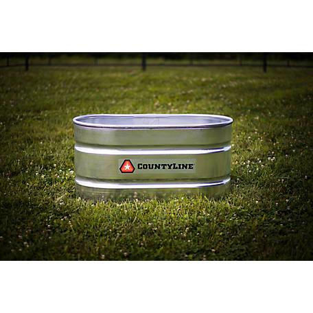 CountyLine Oval Galvanized Stock Tank, 2 ft. W x 4 ft. L x 2 ft. H, WT224