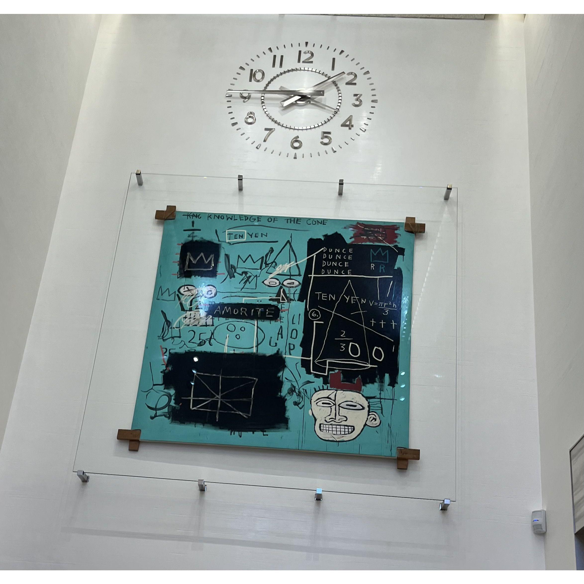 Equals Pi by Jean-Micheal Basquiat 
@ Tiffany 
The Landmark gallery
