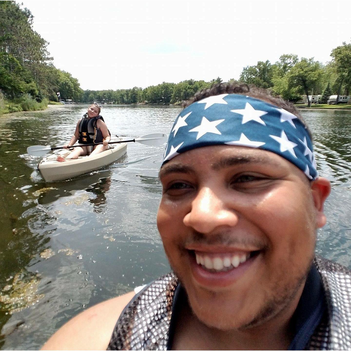 Kayaking at our safe haven "Woodhaven"