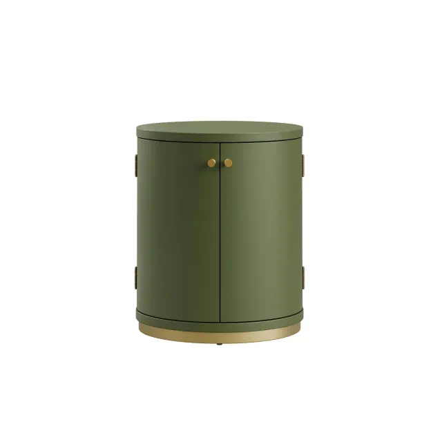 Whalen Round Accent Cabinet with 2 Door Olive Green