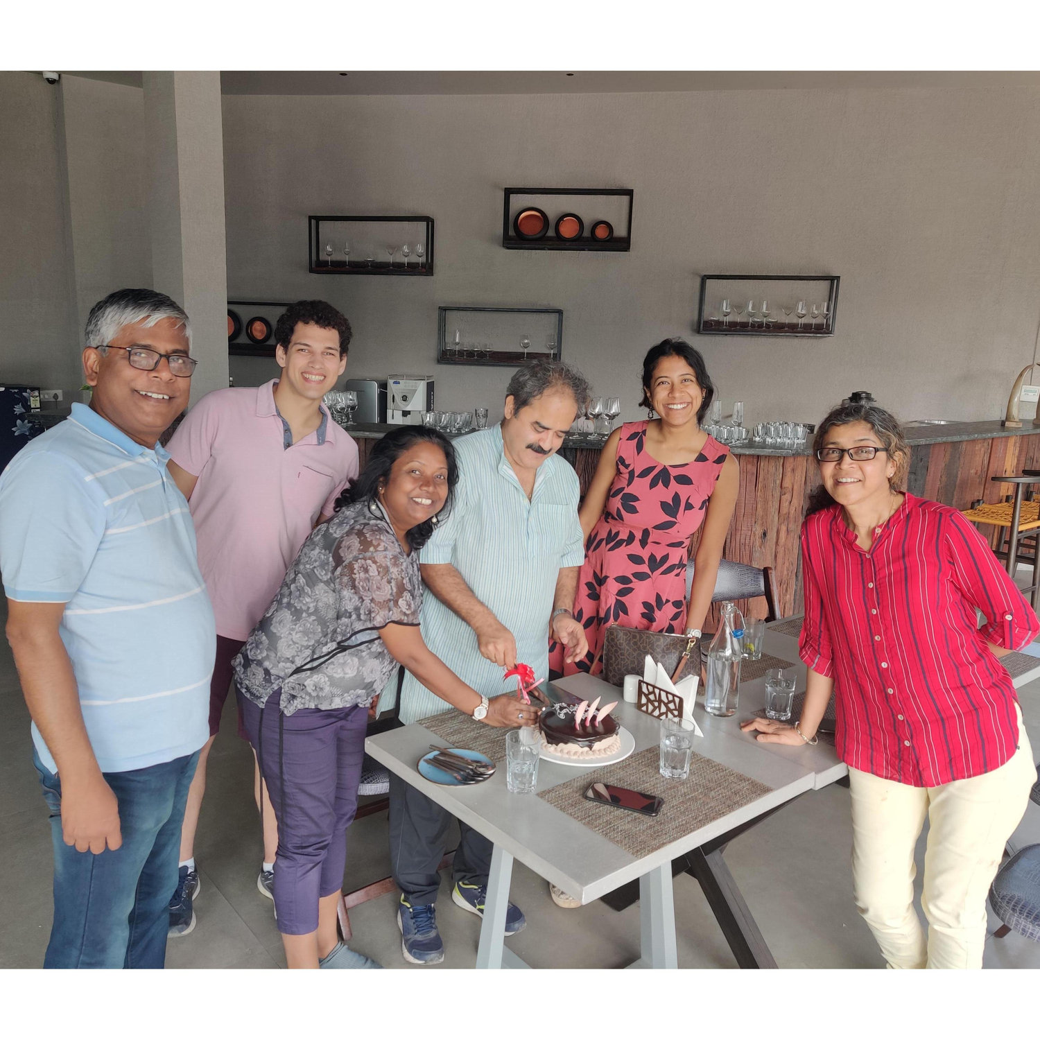 Celebrating with Saga's family in India