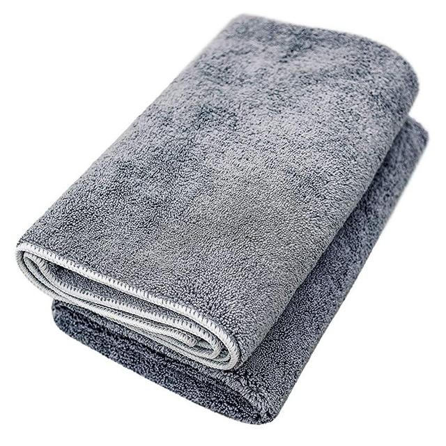Wooflinen Microfiber Pet Bath Towel, 2-Pack, Ultra-Absorbent, Double Density, Machine Washable for Dogs and Cats