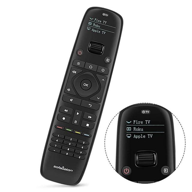 Updated SofaBaton U1 Universal Remote with OLED Display and Smartphone APP, All in One Universal Remote Control for up to 15 Entertainment Devices, Compatible with Smart TVs/DVD/STB/Projector so on