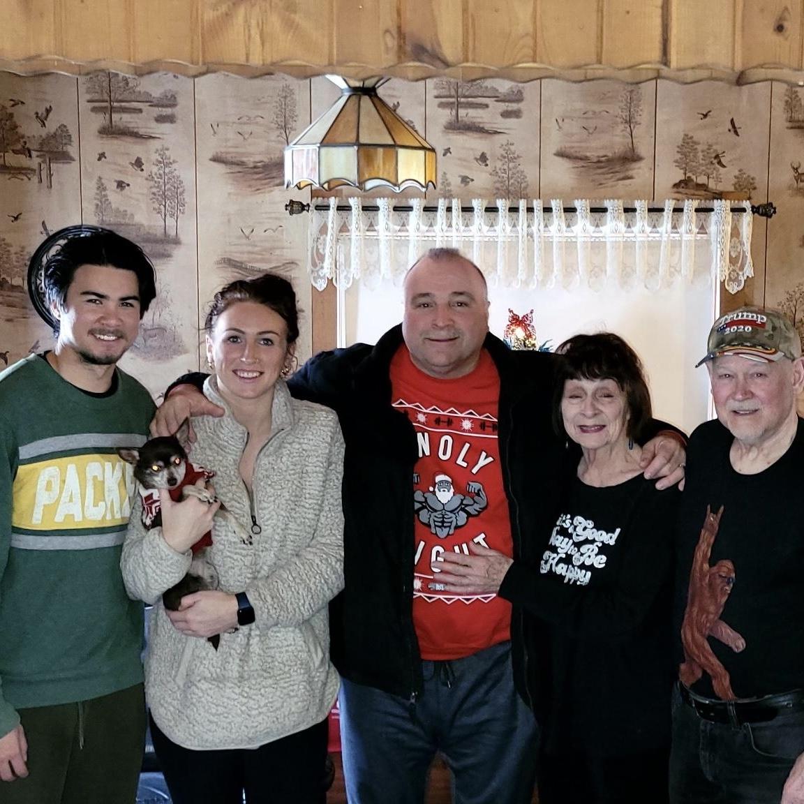 Calvin and Amber visiting her grandpa Terry and grandma Diane (Ted’s parents whom Amber gets her middle name from!)