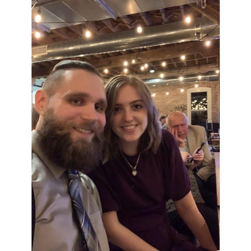Selfie taken at Sam and Emma Luna's wedding