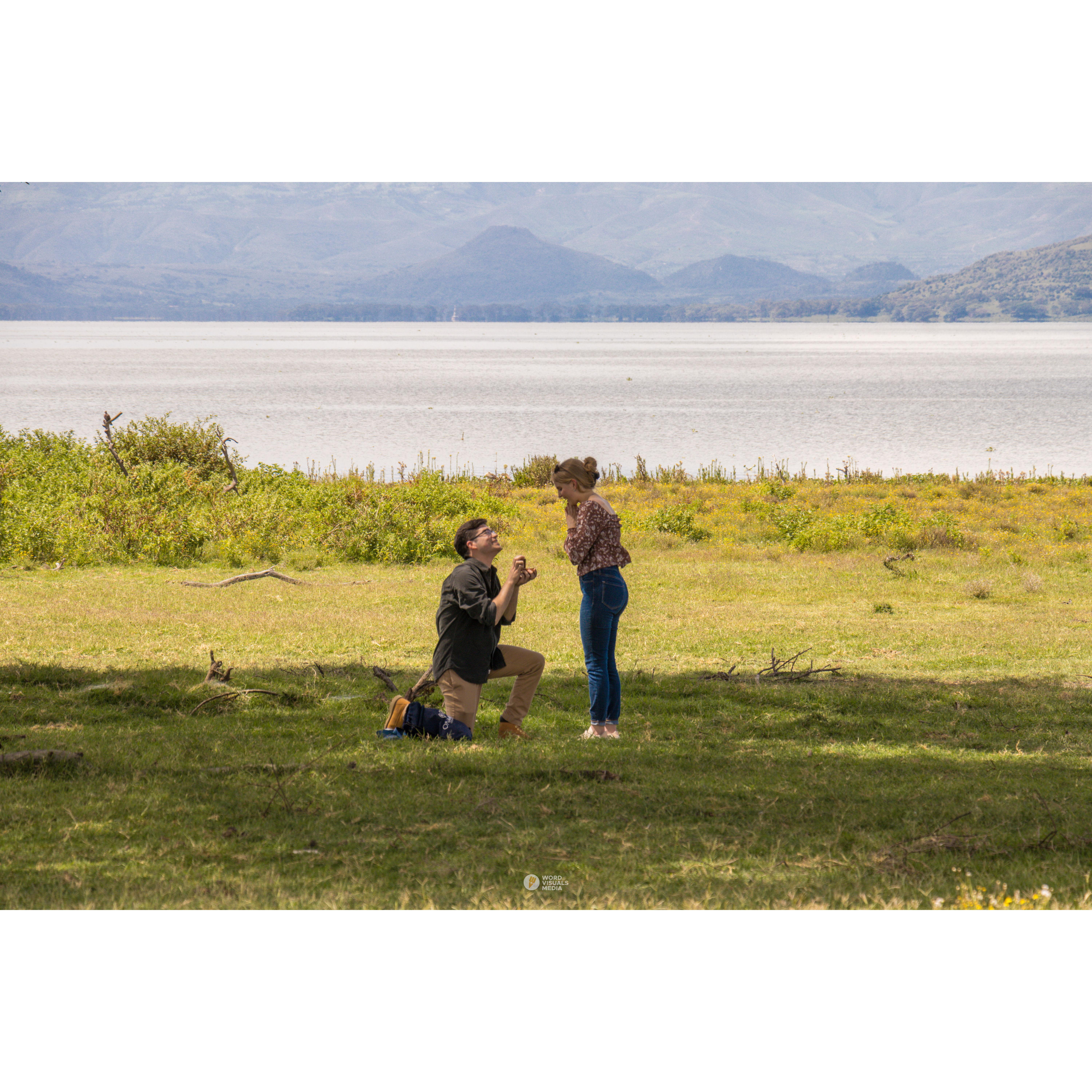 Ben proposed on Crescent Island, a beautiful island in the middle of a lake near where Emily grew up