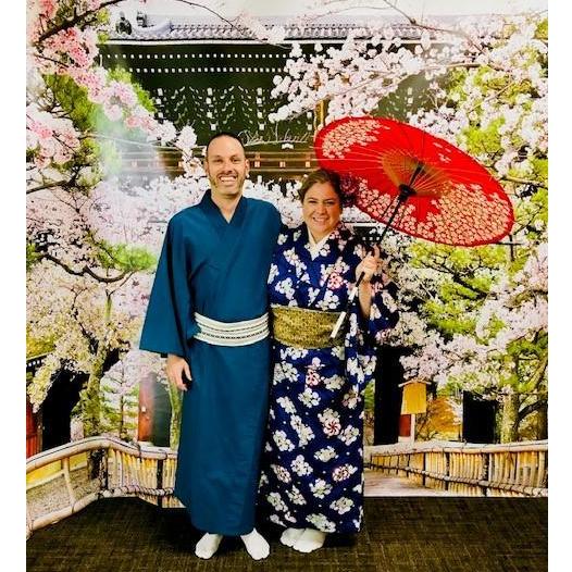 Griffin treated us to a special tea ceremony in Kyoto.  The Host asked the group why we should slurp our tea when finished. Griffin raised his hand and said "because it's good!"